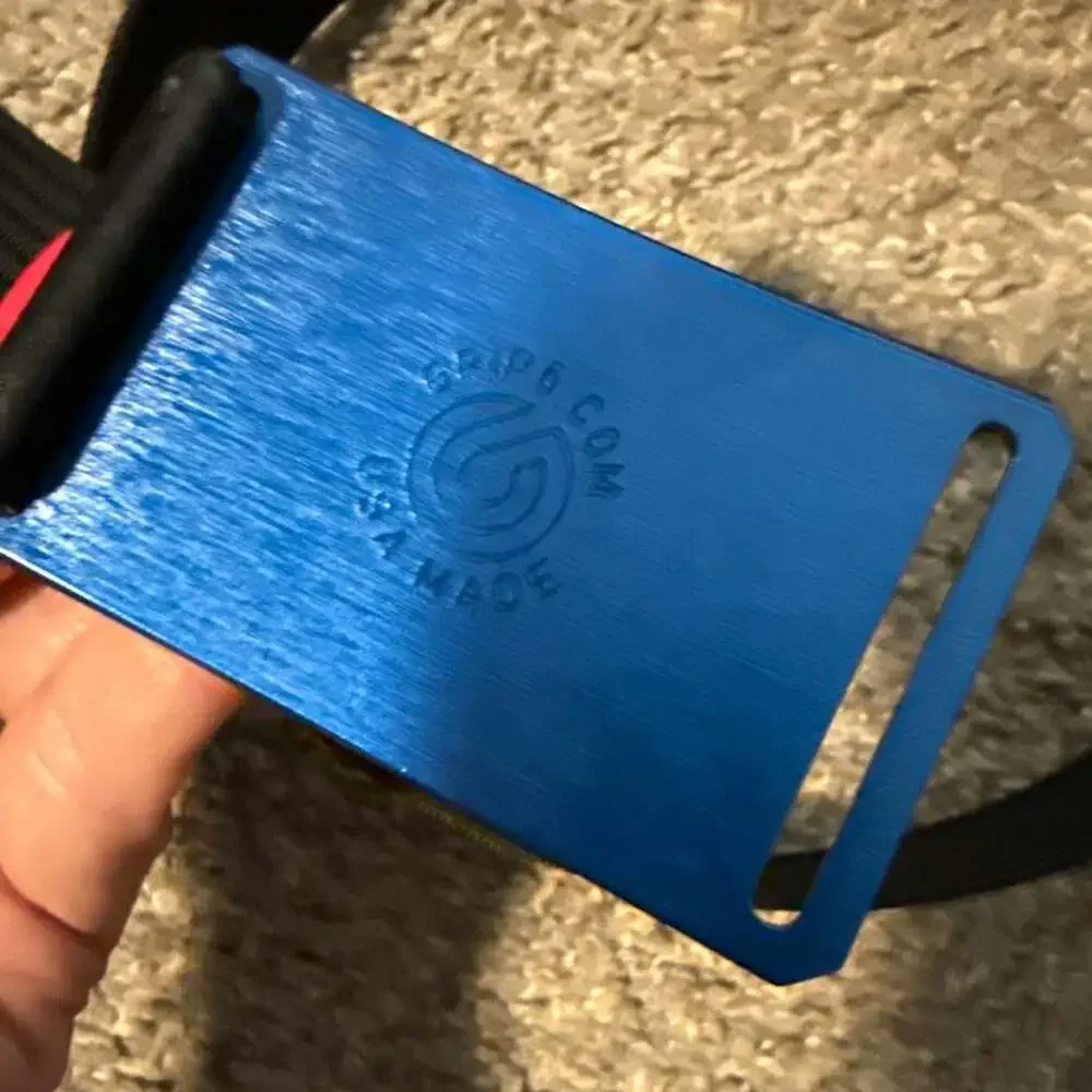 Grip6 Web Belt Blue Black Metal Buckle